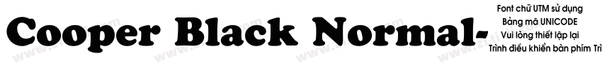 Cooper Black Normal字体转换